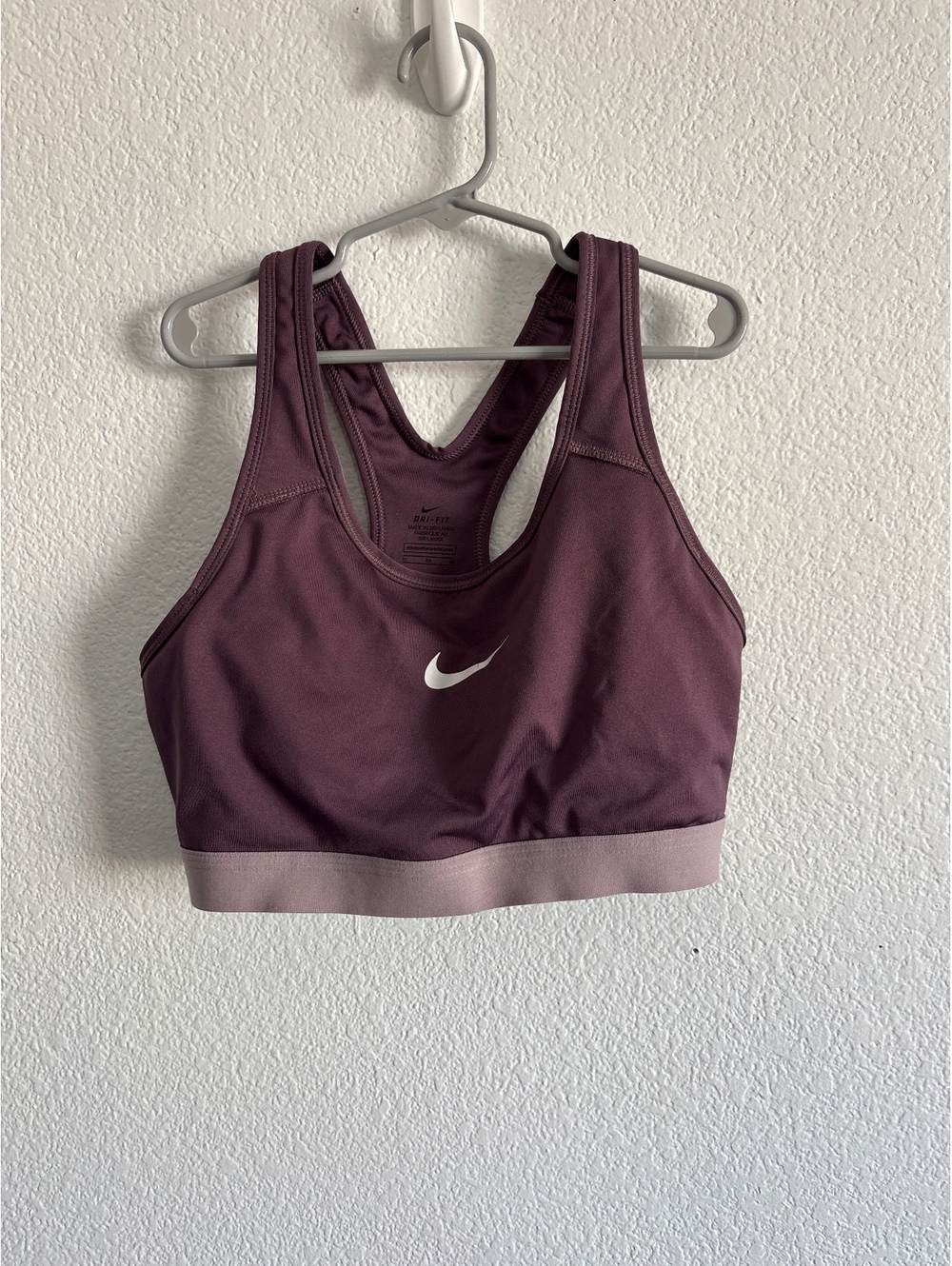 Nike Dri-FIT Medium Support Sports Bra in Plum Purple